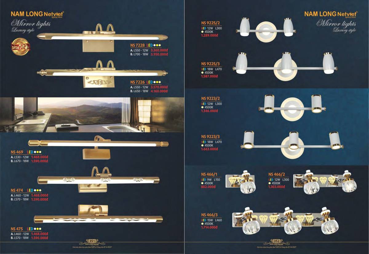 Đèn trang trí NAM LONG Catalogue và Bảng giá tại Bình Dương /Page 70